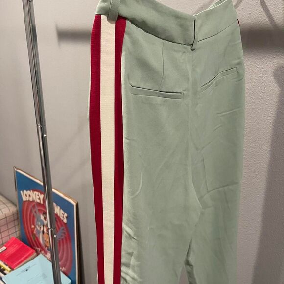 C/meo collective Green and red striped high-waisted flare pants - Picture 9 of 9